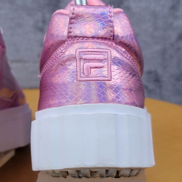 Fila Sandblast Low Iridescent Snake Platform Women's Sz 10 Pink Fashion Sneakers - Picture 14 of 16